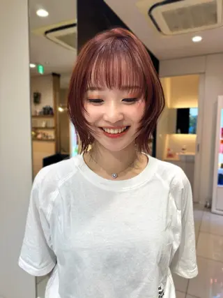 ショート 暖色/レイヤーカット /艶髪/髪質改善/のマツエク・マツパデザイン