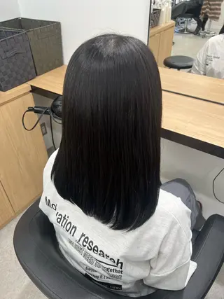セミロング カラー 💗愛され暖色💗 ピンク/レッド💗のヘアスタイル