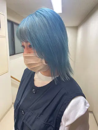 ミディアム カラー 髪質改善/ブリーチ 田代 龍我のヘアスタイル