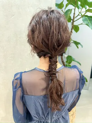 ミディアム ヘアアレンジ 谷町/Le'a /竹原しおなのヘアスタイル