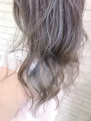 セミロング カラー 横浜🍒ルーツカラー エクステ/RIEのヘアスタイル