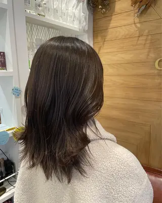 セミロング カラー 鈴村 大介のヘアスタイル