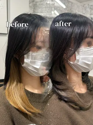 カラー 🍒ピンクベージュ /ベージュ🍒なつきのヘアスタイル