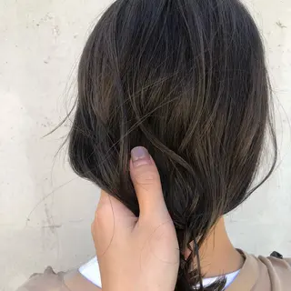 ミディアム カラー ヘアアレンジ 酸性縮毛矯正🧴韓国 レイヤー/髪質改善のヘアスタイル