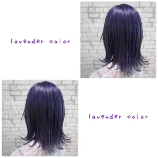 セミロング カラー ヘアアレンジ ブリーチなし艶カラー 東家のヘアスタイル