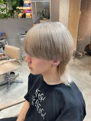ショート カラー メンズブリーチカラー ❤︎hirokoのヘアスタイル