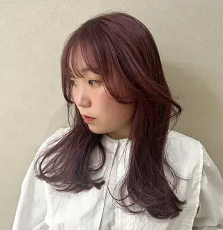 セミロング Una並木坂  透明感カラー＆髪質改善＆韓国ヘア所属・松本 凜那のヘアスタイル