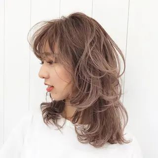 ミディアム カラー パーマ ヘアアレンジ ITbyALBUM 中野店のヘアスタイル