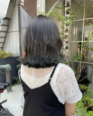 ミディアム カラー 【完全個室】髪質改善 暖色カラー/山崎唯奈のヘアスタイル