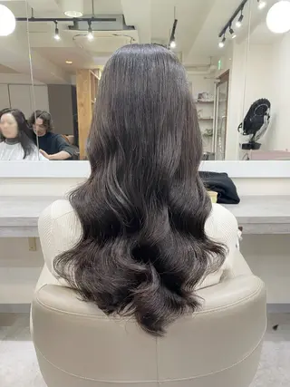 ロング 韓国風パーマ/ヘア セット/店長みづきのヘアスタイル