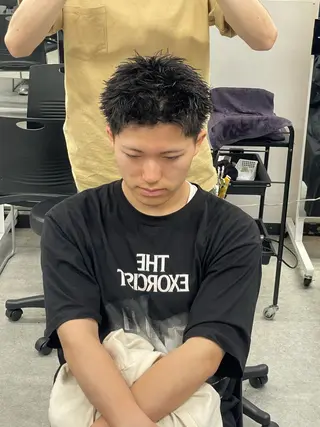 メンズ 💈フェザーパーマ 須賀俊介💈のヘアスタイル