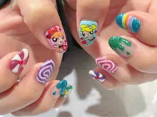 ネイル 【OKIKA】 らん🦖🌈🧡のマツエク・マツパデザイン