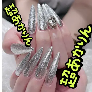 ネイル リボン、ガーリー パーツ放題専門店のネイルデザイン