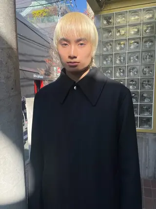 ショート カラー メンズ スパイラルパーマ 🌐hina⭐️のヘアスタイル