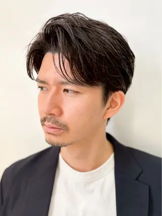 ショート メンズ センターパート職人 柏/メンズ/ ハルキのヘアスタイル