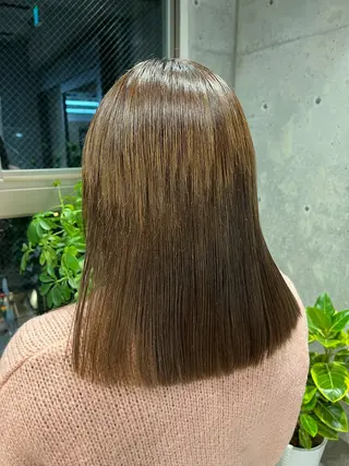 ミディアム ヘアアレンジ ボブ×艶カラー 特化・リクト💥のヘアスタイル