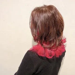 ミディアム カラー 伊藤 さやかのヘアスタイル