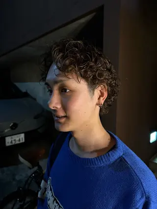 ショート パーマ メンズ パーマ/パーマ落とし /メンズカット/ヒロのヘアスタイル