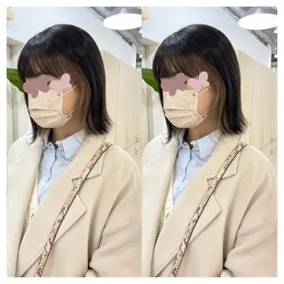 ミディアム カラー 村山 茉衣のヘアスタイル