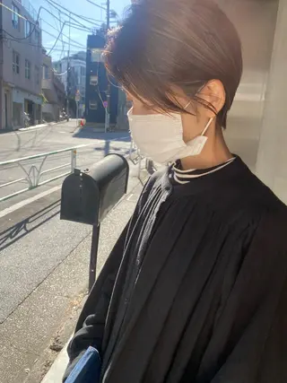 ショート カラー ヘアアレンジ ニュアンスヘア🌔 nanakoのヘアスタイル