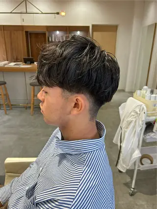 ショート パーマ メンズ 佐藤 悠生 メンズパーマ.カットのヘアスタイル