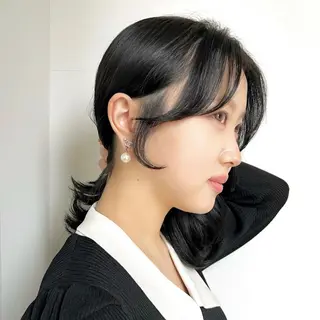 セミロング カラー 韓国ヘア /男女☘️ 細江 美紅のヘアスタイル