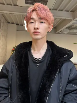 ショート カラー メンズ ハイトーン×似合わせ 🌱中川慎之介のヘアスタイル