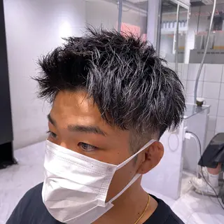 ミディアム カラー パーマ ヘアアレンジ メンズ キッズ ネイル マツエク・マツパ アイブロウ ✂️メンズカット ひろき✂️のヘアスタイル