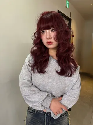 ロング カラー ユナ ボブカット /ベージュのヘアスタイル