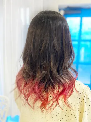 ミディアム カラー ヘアアレンジ 次世代シールエクステ 錦糸町 小泉 朋之のヘアスタイル