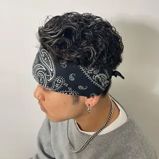 ショート パーマ メンズ 【柏メンズパーマ職人 】店長　KAZUMAのヘアスタイル