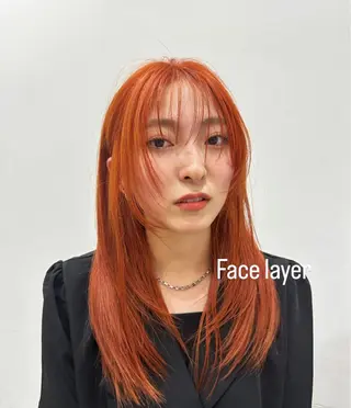 セミロング カラー ニュアンスパーマ/ フェザーパーマ/平木のヘアスタイル