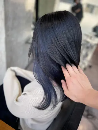 ミディアム カラー 髪質改善/堀江 ケアカラーtoshiのヘアスタイル