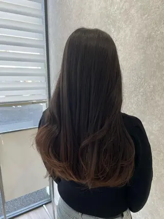 ロング カラー たなか りなのヘアスタイル