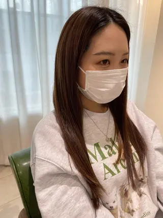 セミロング カラー 過去一の柔髪ヘア 🌿einshairのヘアスタイル