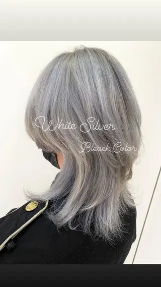 ミディアム カラー 高橋恵🌈生え癖改善 ウルフ/レイヤーのヘアスタイル