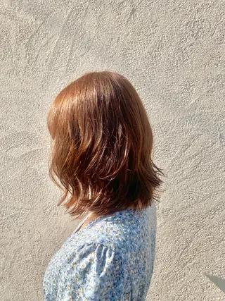 ミディアム 小杉輝/ショート /艶カラー✨のヘアスタイル