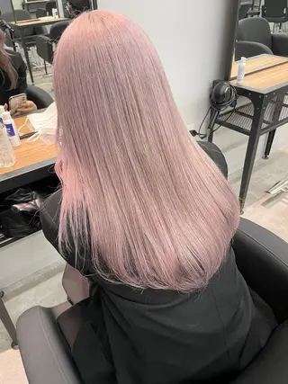 セミロング カラー ヘアアレンジ 心斎橋/ブリーチ minamiのヘアスタイル