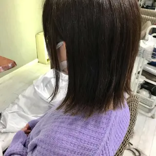 ミディアム カラー ママ美容師 *ヒマワリのヘアスタイル