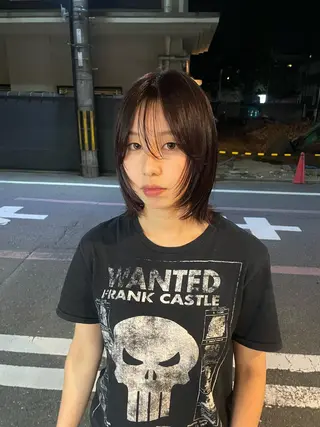 ミディアム マツダ レンのヘアスタイル