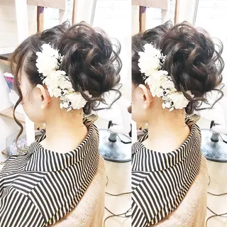 ロング ヘアアレンジ 早朝✨ヘアセット 着付け/清水玲歌のヘアスタイル