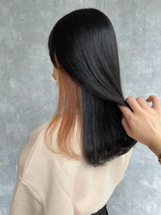 セミロング 【完全個室】髪質改善 暖色カラー/山崎唯奈のヘアスタイル