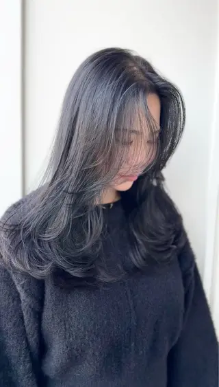 ミディアム 髪質改善 赤み消しカラー山本のヘアスタイル