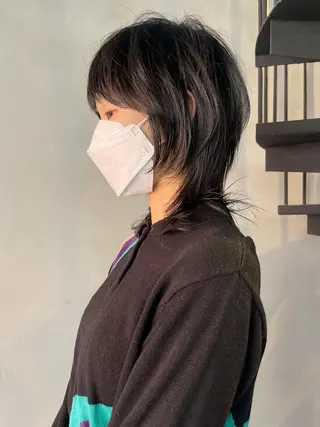 ミディアム 柏 ウルフ/レイヤー 田中佐和🐺のヘアスタイル