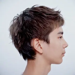 ショート メンズ グランジヘア 無造作ヘアHYUGAのヘアスタイル