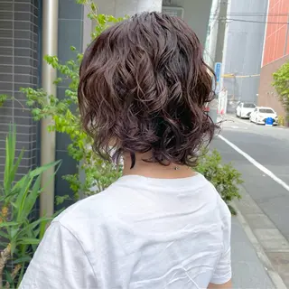 ミディアム パーマ ✂︎ウルフ・ショート ✂︎MIKUNIのヘアスタイル
