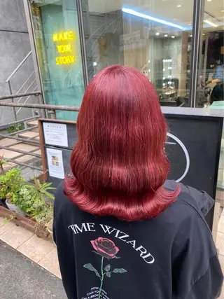 セミロング カラー 【毎朝セット3分】 メンズパーマ　真人のヘアスタイル