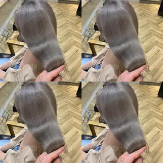 セミロング カラー ✨縮毛矯正✖︎顔周り レイヤー✨ナカムラのヘアスタイル