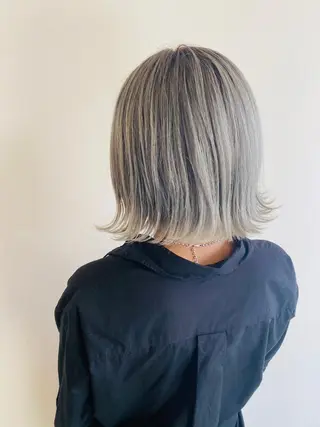 ミディアム カラー aini上本町 吉元直明のヘアスタイル