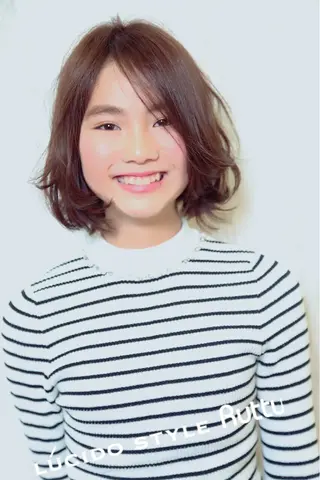 ミディアム カラー パーマ アザマ　ヤスカツ _rosso 川口のヘアスタイル